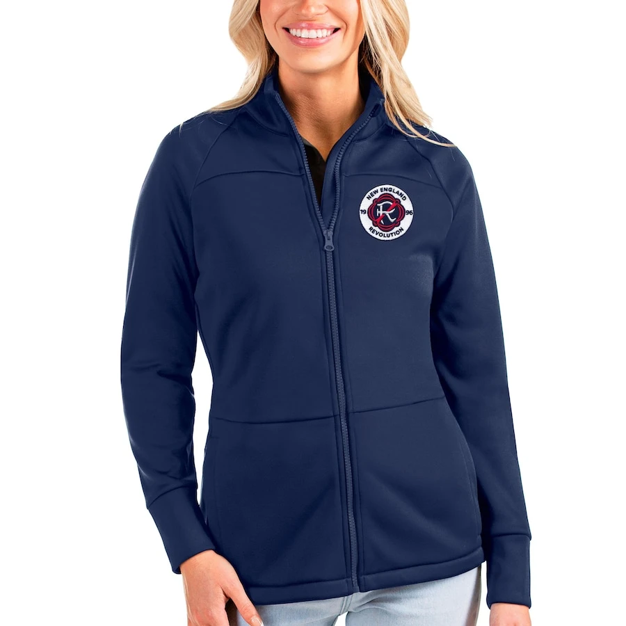 New England Revolution Antigua Women's Links Full-Zip Golf Jacket - Navy 1 New England Revolution Antigua Women's Links Full-Zip Golf Jacket - Navy