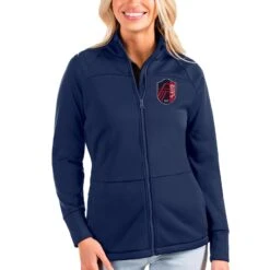 St. Louis City SC Antigua Women's Links Full-Zip Golf Jacket - Navy