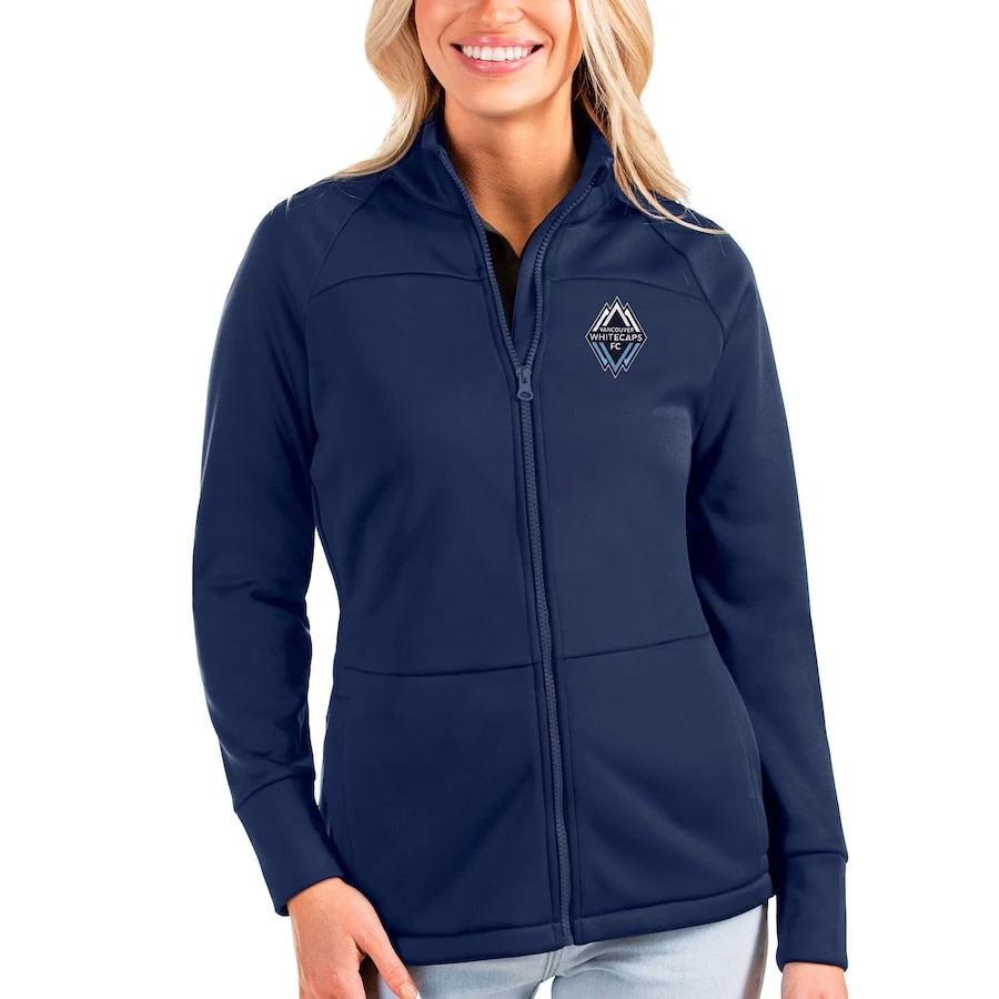 Vancouver Whitecaps FC Antigua Women's Links Full-Zip Golf Jacket - Navy 1 Vancouver Whitecaps FC Antigua Women's Links Full-Zip Golf Jacket - Navy