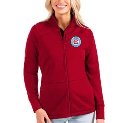 Chicago Fire Antigua Women's Links Full-Zip Golf Jacket - Red