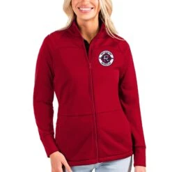 New England Revolution Antigua Women's Links Full-Zip Golf Jacket - Red