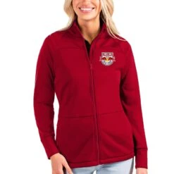 New York Red Bulls Antigua Women's Links Full-Zip Golf Jacket - Red