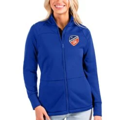 FC Cincinnati Antigua Women's Links Full-Zip Golf Jacket - Royal