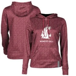 Washington State Cougars Women's Golf Women's Pullover Hoodie - Crimson