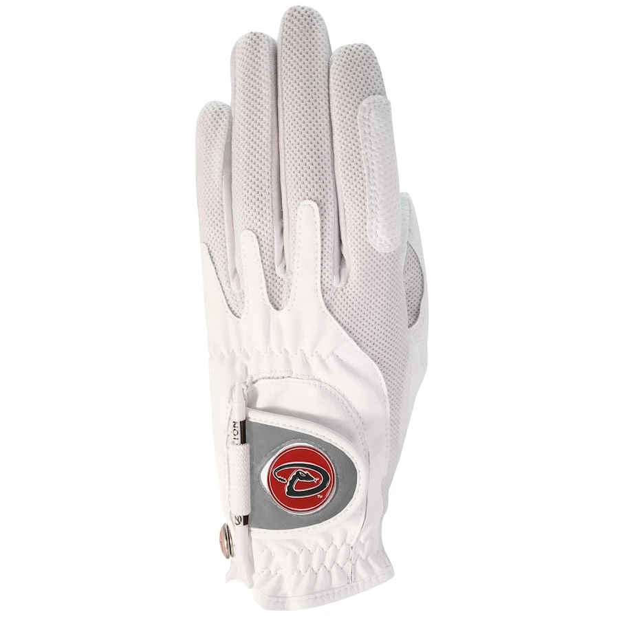 Arizona Diamondbacks Women's Left Hand Golf Glove & Ball Marker - White 1 Arizona Diamondbacks Women's Left Hand Golf Glove & Ball Marker - White