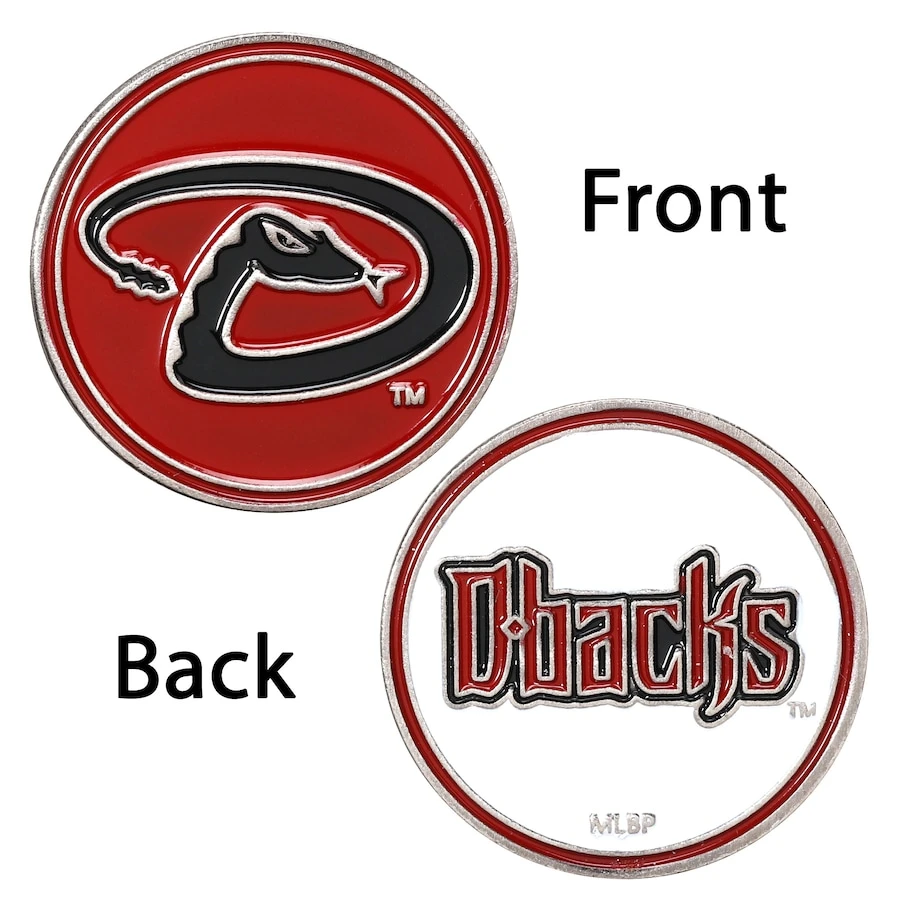 Arizona Diamondbacks Women's Left Hand Golf Glove & Ball Marker - White 2 Arizona Diamondbacks Women's Left Hand Golf Glove & Ball Marker - White - Image 2